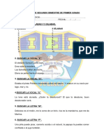 Examen de Segundo Bimestre de Primer Grado