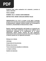 Evidencia Taller Sobre Evaluación de La Atención y Servicio Al Cliente