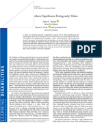 Null Hypothesis Significance Testing and P Values - Travers, J. C., Cook, B. G., & Cook, L. - 2017