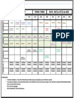 Calendario de Provas - 4 Unid - Tarde