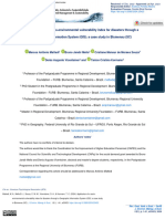 Application of A Socio-Environmental Vulnerability Index For Disasters Through A Geographic Information System (GIS) : A Case Study in Blumenau (SC)