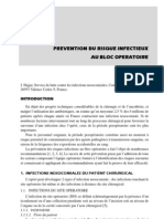 Prévention Du Risque Infectieux Au Bloc Opératoire