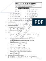 Basic Formula Class X (Trigonometry)