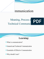 English-Communication - Meaning, Process and Technical Communication