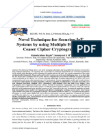 Novel Technique For Securing IoT Systems by Using Multiple ECC and Ceaser Cipher Cryptography