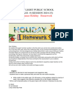 Holiday Homework of Class 9