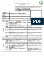 Education International School Weekly Plan