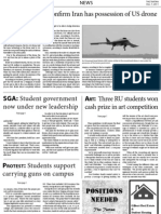 Reports Confi RM Iran Has Possession of US Drone: SGA: Student Government A: TH