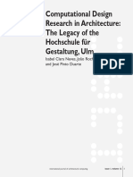 Computational Design Research in Architecture. The Legacy of The Hochschule Für Gestaltung, Ulm