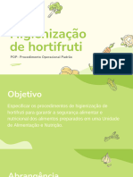 Higienização de Hortifruti - POP