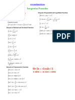 Integration Formulas