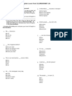 English Level Test PDF Elementary A1 With Answers Englishtestpdf