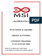 Functions & Graphs Group Activities