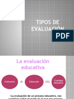 Tipos de Evaluación