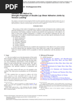 Strength Properties of Double Lap Shear Adhesive Joints by Tension Loading