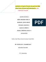 The Effect of Sleeping Quality On Cognitive Function Among Senior High Students .1714207743354