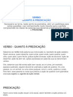 Verbo Quanto Ã - Predicaã - Ã - o