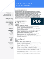 Front End Developer Resume Example
