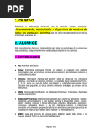 Procedimiento para El Manejo de Productos Quimicos