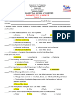 Q4 GRADE 5 Summative Test Science 5