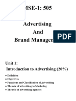 Unit 1 Introduction To Advertising