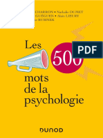 Les 500 Mots de La Psychologie