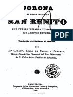 Corona - en - Honra - Del - Padre - San - Benito - Barcelona 1851