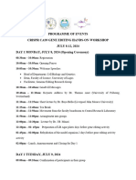 Programme of Events