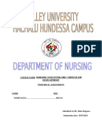 Nursing Education and Curriculum Development