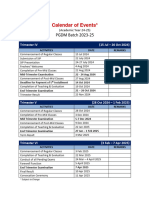 Academic Calendar 24-25 - PGDM Batch 23-25