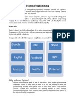 Python Programming & Applications in Healthcare