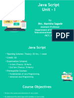 Java Script - Unit 1