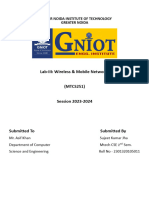 Lab-III - Wireless & Mobile Networks (MTCS251)