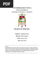 Informe de Mecanica de Materiales