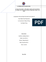 Quantifying College Course Uncertainty: A Descriptive Analysis of La Consolacion College - Pasig's Senior High School Upcoming Graduates Regarding College Career Paths