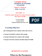 Engineering Economic Analysis (Week 11) Sensitivity Analysis, Decision Tree, Scenario Analysis and Risk Adjusted MARR