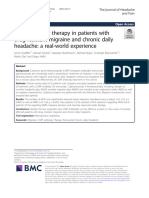 2021 CGRP Antibody Therapy in Patients With Drug Resistant Migraine and Chronic Daily Headache