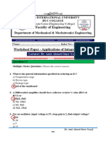 Worksheet Paper - Applications of Integrated Circuits - June 2024