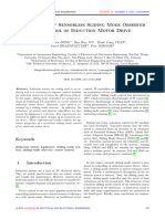 Application of Sensorless Sliding Mode Observer in