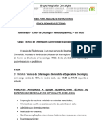 EDITAL - REMANEJO INSTITUCIONAL - Téc. Enfermagem Radioterapia