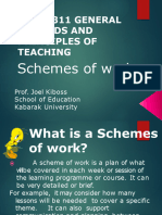 Educ 311 Schemes of Work