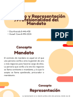 Mandato y Representación Profesionalidad Del Mandato