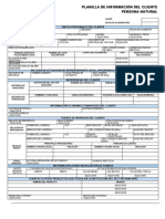 Planilla de Informacion Del Cliente PN