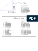 18 Isomers of Octane