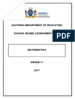 2017 Mathematics Grade 11 Sba