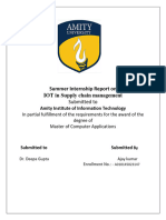 Summer Internship Report On IOT in Supply Chain Management: Submitted To