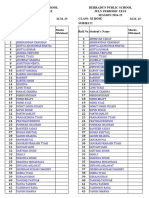 Class Xi To Xii Term I Slips (2024-25)