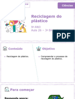 Reciclagem Do Plástico: 9º ANO Aula 26 - 3º Bimestre