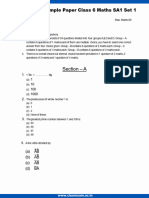 CBSE Sample Paper Class 6 Maths SA1 Set 1