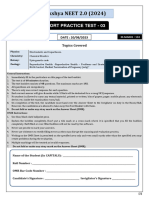 Short Practice Test 03 - Test Paper - Lakshya NEET 2.0 2024